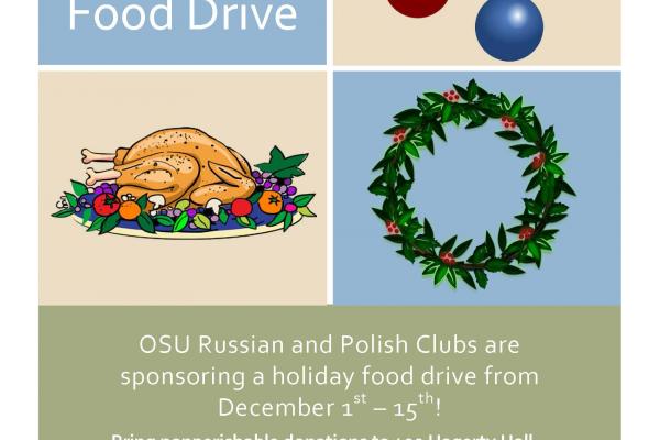 Flyer with information about the Food Drive