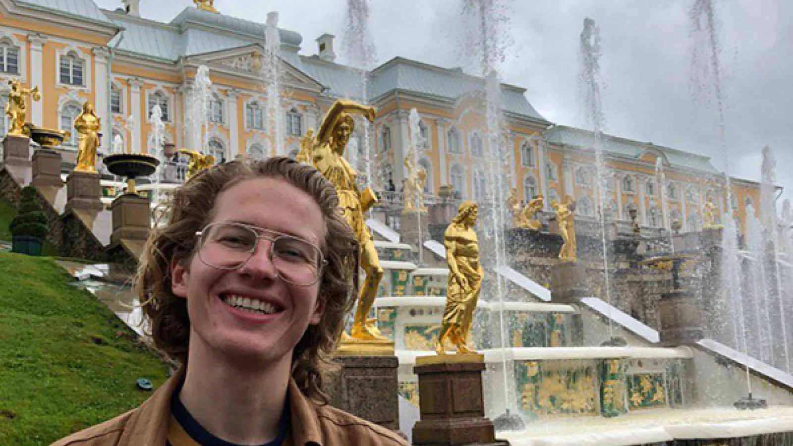 SEELC Student Johnny Amundson at Peterhof
