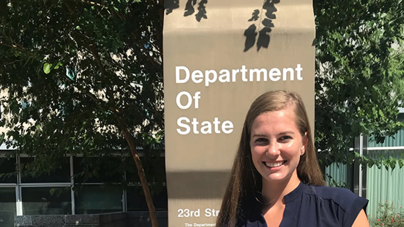 SEELC Student Sydnee Wilke at the State Departmnet in Washington D.C.