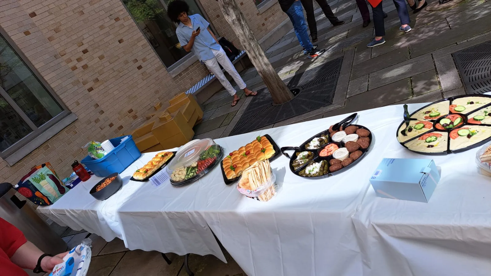 table of food at spring tea