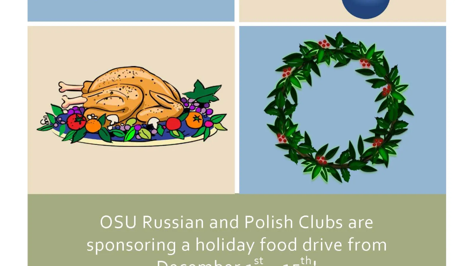 Flyer with information about the Food Drive