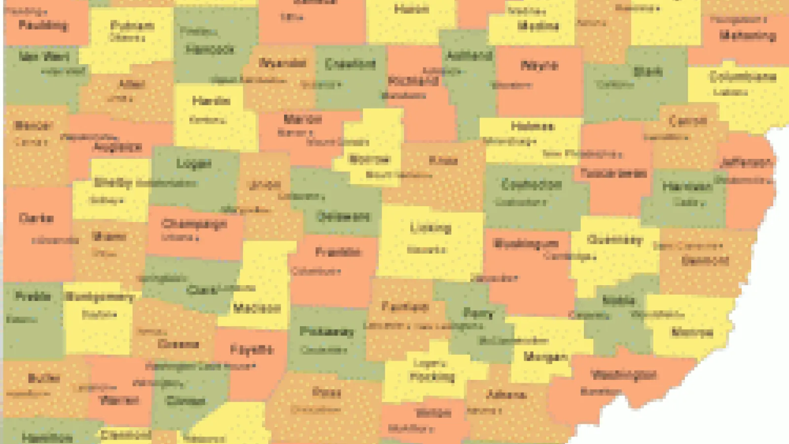 map of ohio counties