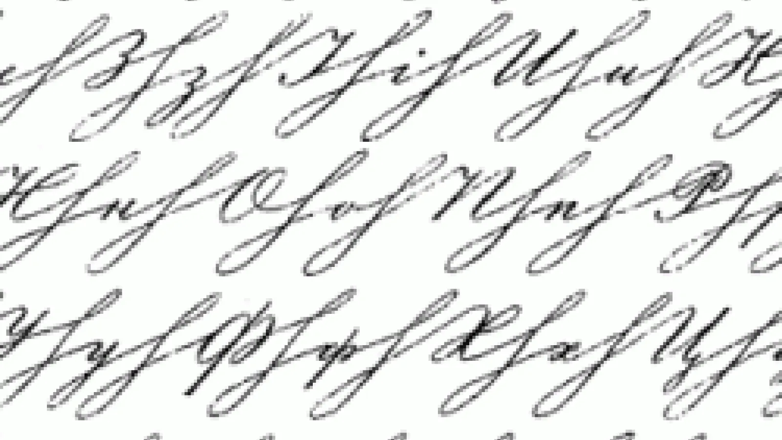 Russian cursive alphabet