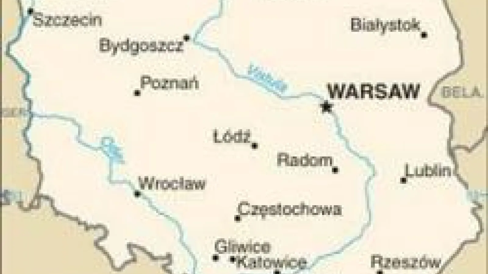 map of Poland