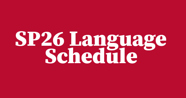 Spring 2026 Language Schedule is here! | Department of Slavic and East ...