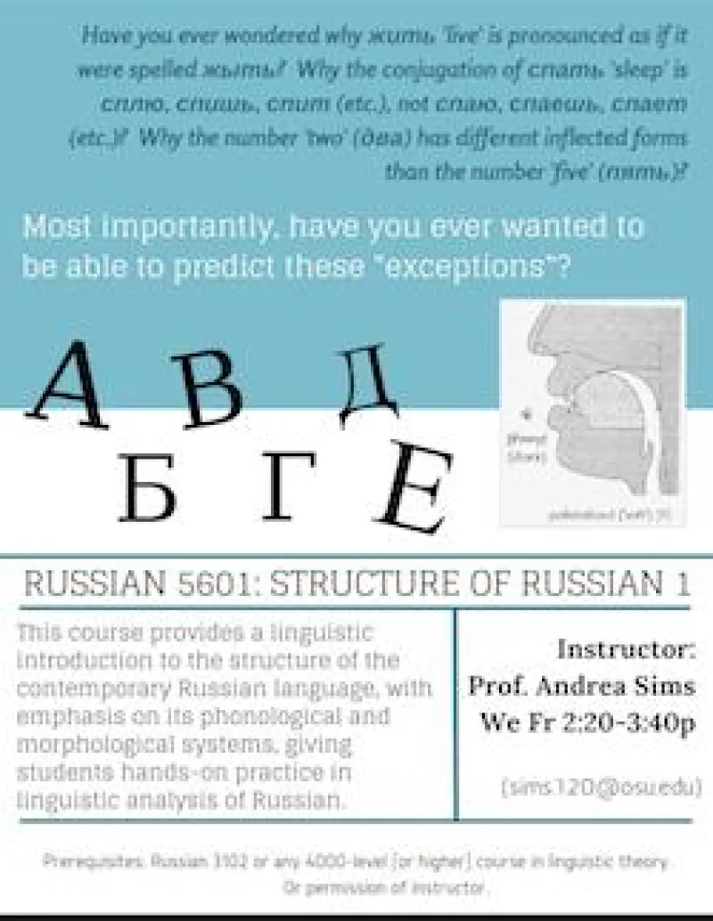 Spring 2016: Structure of Russian 1