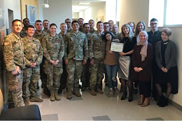 SEELC students and staff with the 412th US Army Civil Affairs Battalion 