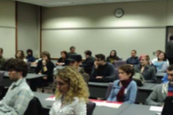 photo of Russian students in a lecture hall