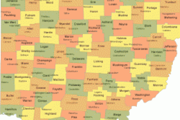 map of ohio counties