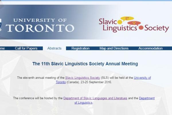 Slavic Linguistic Society Meeting Ad Slavic Linguistic Society Meeting Ad
