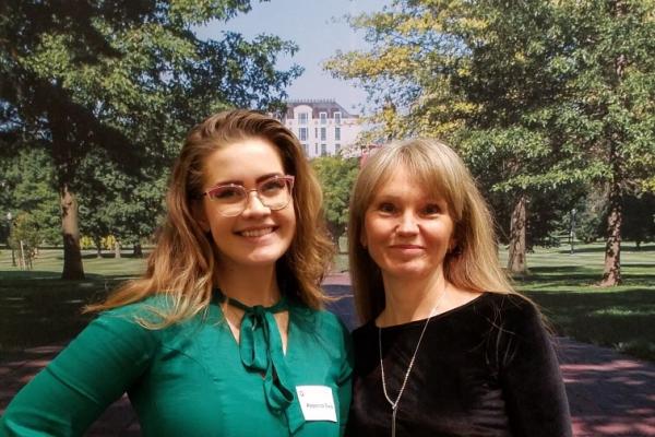 Dr. Larysa Stepanova with SEELC Student Rebecca Slavik