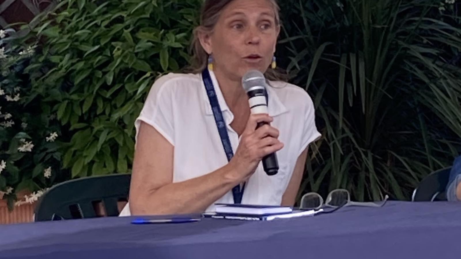 Dr. Brintlinger giving a talk