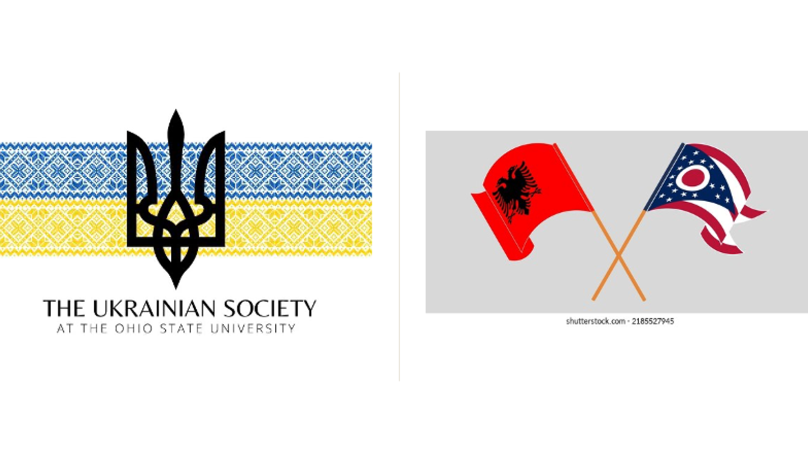 ukraine and albania flags