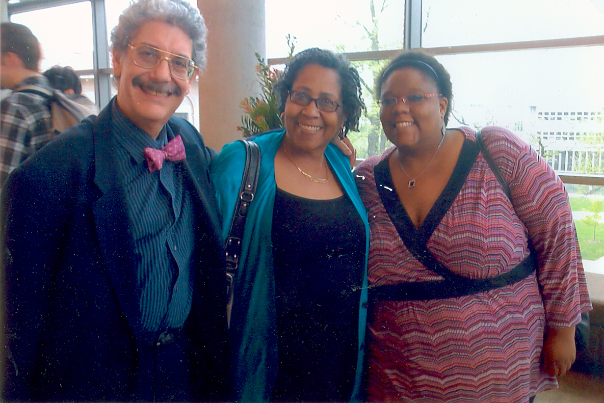 Victor Friedman (the first Naylor lecturer), with Myrtle Naylor and Khia Naylor